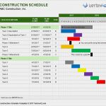Timetable Excel Vorlage Elegant Construction Schedule Template