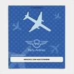 Tischkarten Geburtstag Vorlagen Süß Tischkarten Zum Geburtstag Flugticket In Blau