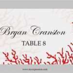 Tischkarten Hochzeit Vorlage Bewundernswert Hochzeit Tischkarten Gefaltet Vorlage Rote Koralle