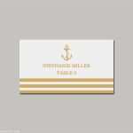 Tischkarten Hochzeit Vorlage Cool Hochzeit Tischkarten Vorlage Gefaltet Nautische Anchor