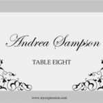 Tischkarten Hochzeit Vorlagen Word Bewundernswert Wedding Place Cards Folded Template Flourish Filigree