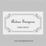 Tischkarten Vorlage Pdf Elegant Hochzeit Tischkarten Vorlage Grau Verzieren Frame Instant