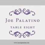 Tischkarten Vorlage Pdf Erstaunlich Hochzeit Tischkarten Flach Vorlage Lila Vintage Rollen