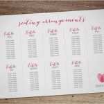 Tischplan Hochzeit Vorlage Einzigartig Druckbare Hochzeit Sitzordnung Printable Instant