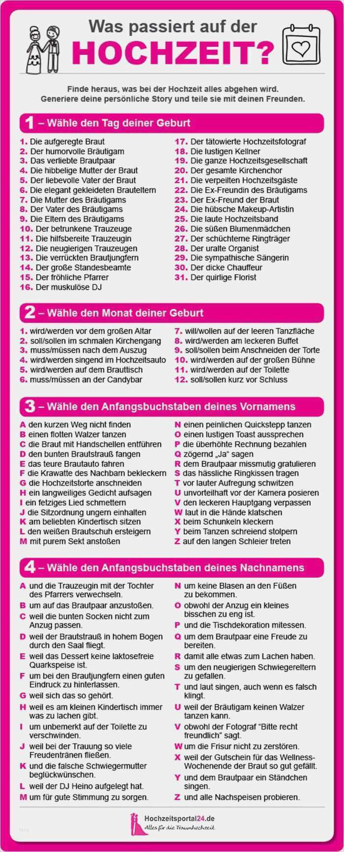 To Do Liste Hochzeit Vorlage Schön Hochzeitsspiel "wedding Story Generator" Was Passiert Auf