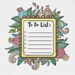 To Do Liste Vorlage Bunt Hübsch Printable to Do List Page Stock Illustration Image