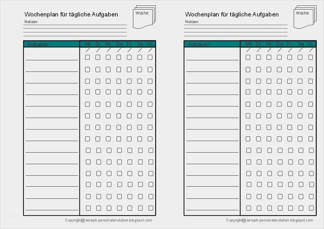 Todoliste Vorlage Druckvorlage Tagesplan kostenlos seifert