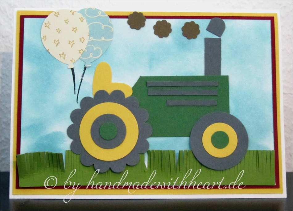 Traktor Laterne Basteln Vorlagen Hübsch Einen Traktor Zum Geburtstag