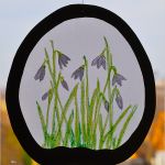 Transparente Fensterbilder Vorlagen Wunderbar Fensterbild Schneeglöckchen Gemalt Mit Oilkreiden Auf