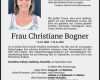 Traueranzeige Vorlage Word Großartig Christiane Bogner todesanzeige Vn todesanzeigen