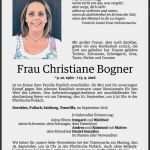 Traueranzeige Vorlage Word Großartig Christiane Bogner todesanzeige Vn todesanzeigen