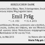 Traueranzeigen Danksagungen Vorlagen Schön Emil Präg Danksagung Trauer Traueranzeigen &amp; Nachrufe