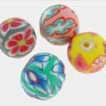 Trennstreifen Bedrucken Vorlage Angenehm 25 Perle Fimo Polymer Clay tondo 12mm Misto Colori