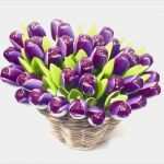 Tulpen Aus Holz Vorlagen Erstaunlich Dunkelviolette Tulpen Aus Holz In Einem Weidenkorb Der