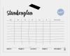 Uni Stundenplan Vorlage Pdf Erstaunlich Stundenplan Printable A4 Pdf Wochenplaner