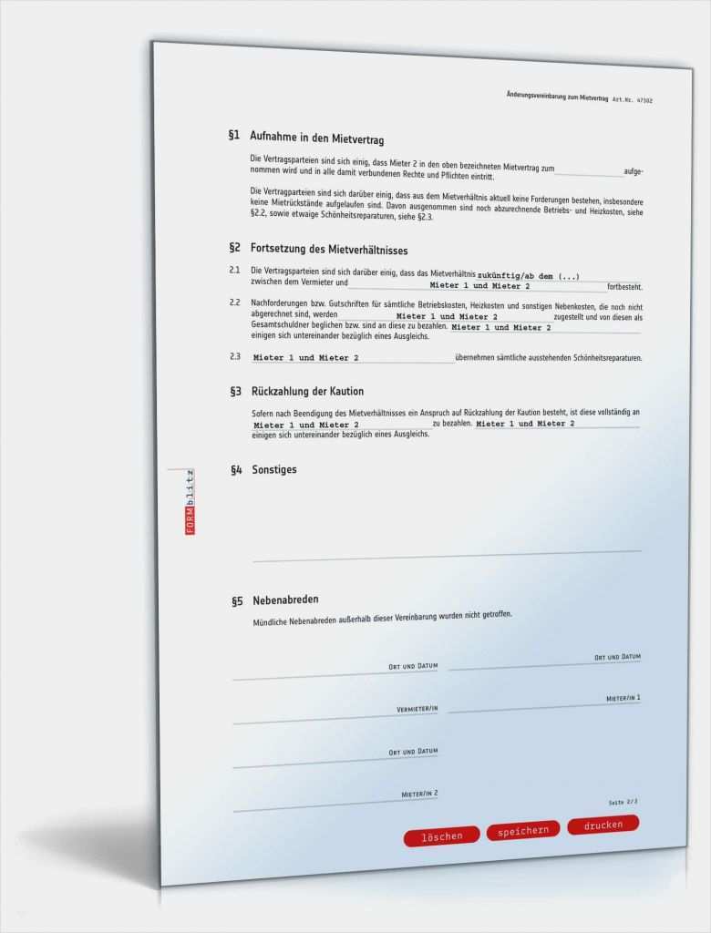 Untermietvertrag Vorlage Kostenlos Pdf Elegant Mietvertrag Wohnung Muster Kostenlos Regelngen