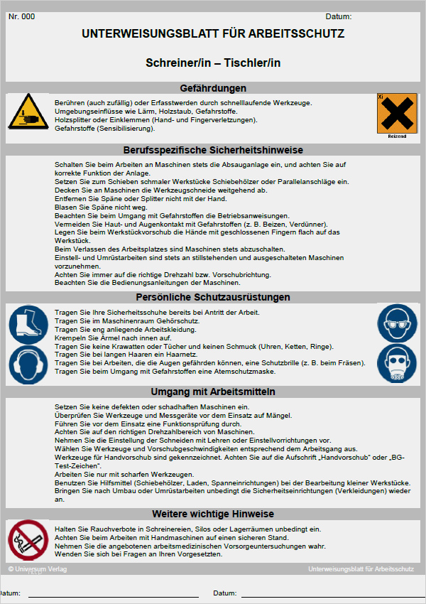 Unterweisung Arbeitssicherheit Büro Vorlage Neu ...