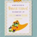 Urheberrecht Vorlage Text Fabelhaft Vektor Erntedankfest Einladung Vorlage — Stockvektor