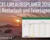 Urlaubsplaner Excel Vorlage Schön Kostenloser Excel Urlaubsplaner 2018 Mit Resturlaub Und