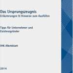Ursprungszeugnis Vorlage Pdf Luxus Hinweise Ihk Aka