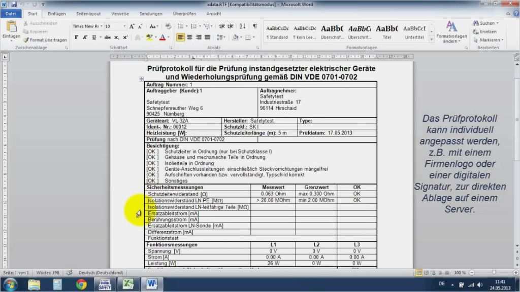 Vde 0100 Teil 600 Prüfprotokoll Vorlage Erstaunlich Vde 0100 Teil 600 Prüfprotokoll Excel – Xcelz Download