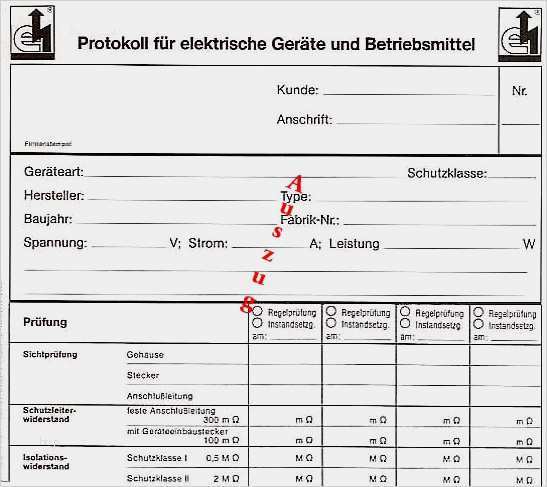 Vde 0701 Prüfprotokoll Vorlage Gut Angebot Des Tages