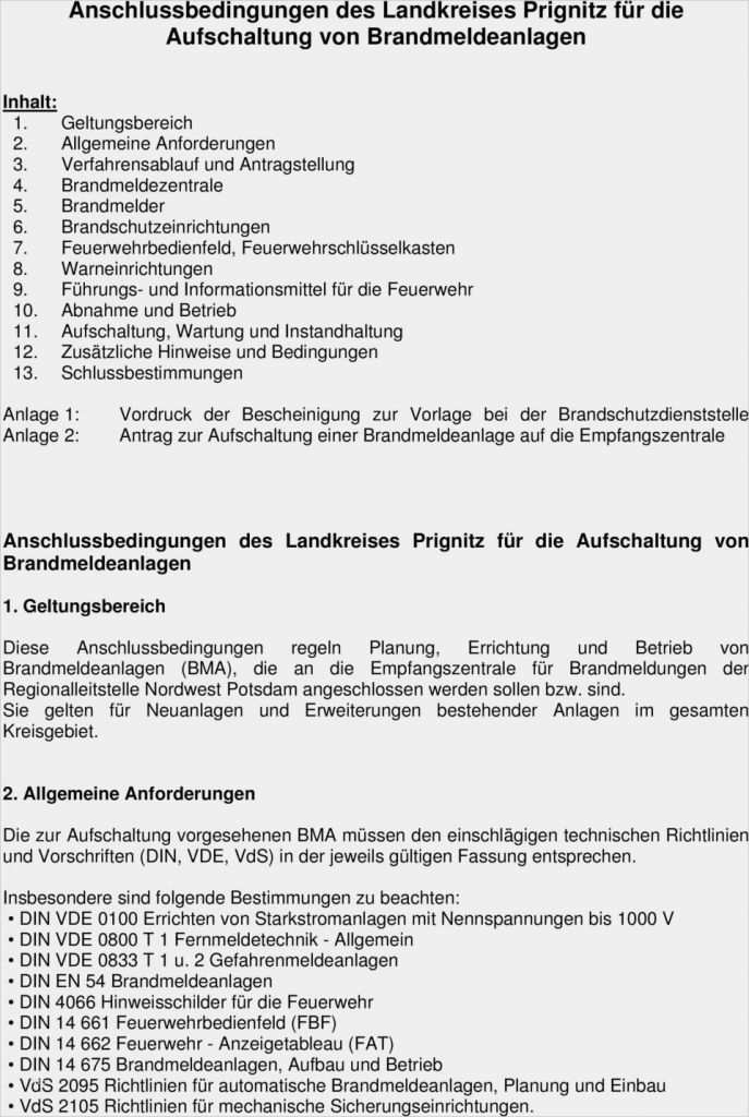 Vde Bescheinigung Vorlage Inspiration Anschlussbedingungen Des Landkreises Prignitz Für