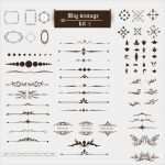 Vektor Vorlagen Kostenlos Wunderbar Vintage ornamente Kit