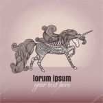 Vektorgrafik Vorlagen Elegant Handgezeichnet Stilisierte Pferd Vektorgrafik Vorlagen T