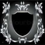 Vektorgrafik Vorlagen Wunderbar Wappen Silber Monogramm Vektorgrafik