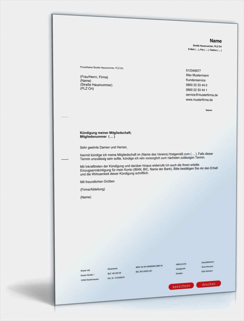 Verein Kündigung Vorlage Wunderbar Kündigung Mitgliedschaft Verein