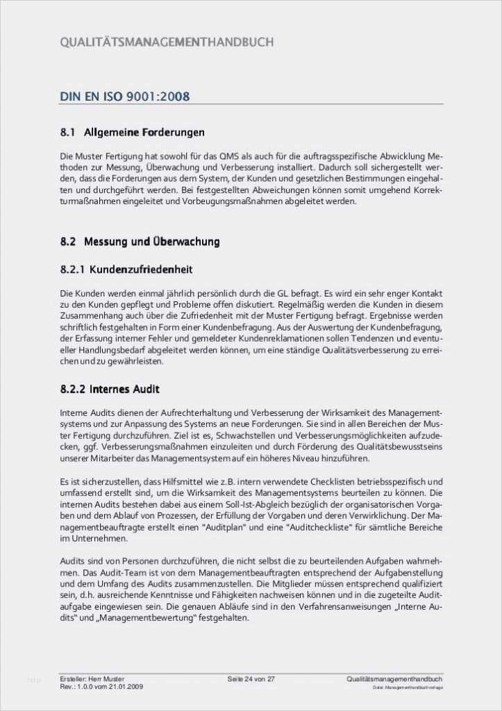 Verfahrensanweisung Vorlage Fabelhaft Besten Der Verfahrensanweisung Muster