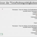 Verfahrensverzeichnis Excel Vorlage Best Of Das Excel tool Für Das Verzeichnis Von