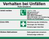 Verhalten Bei Unfällen Vorlage Elegant Schild "verhalten Bei Unfällen" Sania Gmbh