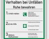 Verhalten Bei Unfällen Vorlage Schönste Sicherheitsaushänge "verhalten Bei Unfällen"