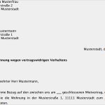 Verhaltensbedingte Abmahnung Vorlage Best Of Abmahnung Vertragswidriges Verhalten Muster Als Download