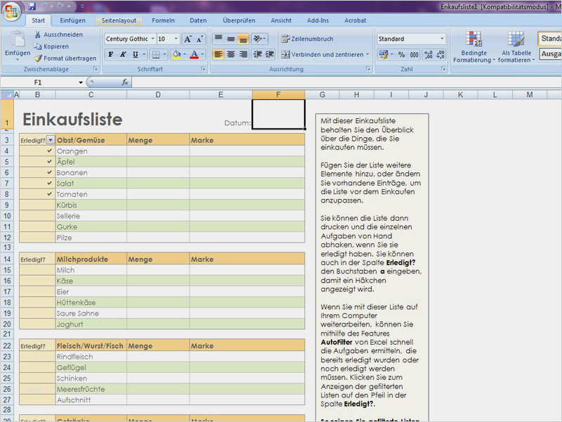 Verhandlungsprotokoll Einkauf Vorlage Süß Einkaufsliste 3