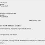 Versicherung Anschreiben Vorlage Angenehm Schreiben An Versicherung Vollkasko Durch Teilkasko