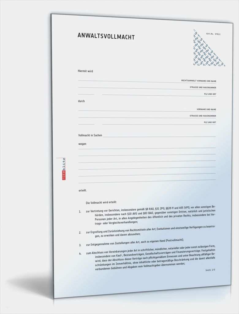 Versicherungsmakler Vollmacht Entziehen Vorlage Schön Anwaltsvollmacht Muster Vorlage Zum Download