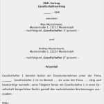 Vertrag Gbr Vorlage Großartig Gesellschaftsvertrag Gbr Ausführlich Muster Zum Download