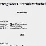 Vertrag Vorlage Word Gut Kostenlos Vertrag über Untermieterlaubnis Als Word Datei