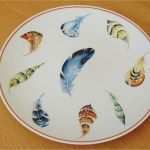 Vintage Schilder Vorlagen Großartig assiette"plumes" Teller 4