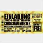 Vip Einladung Vorlage Erstaunlich Vip Einladungskarten Ticket Einladung 50 Geburtstag