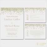 Visa Karte Kündigen Vorlage Cool Gold Konfetti Hochzeitseinladung Set Skurrilen Glitter