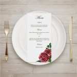 Visa Karte Kündigen Vorlage Inspiration Digitalen Hochzeitsmenü Druckbare Dahlien Menü Vorlage