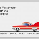 Visitenkarten Illustrator Vorlage Angenehm Visitenkarte Für Auto Fans