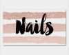 Visitenkarten Nagelstudio Vorlagen Angenehm Nails Artist Modern Typography Rose Gold Stripes Business