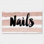 Visitenkarten Nagelstudio Vorlagen Angenehm Nails Artist Modern Typography Rose Gold Stripes Business