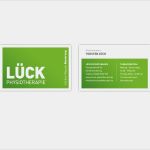 Visitenkarten Vorlagen Physiotherapie Hübsch Lück Physiotherapie In Spremberg Hat Corporate Design Von
