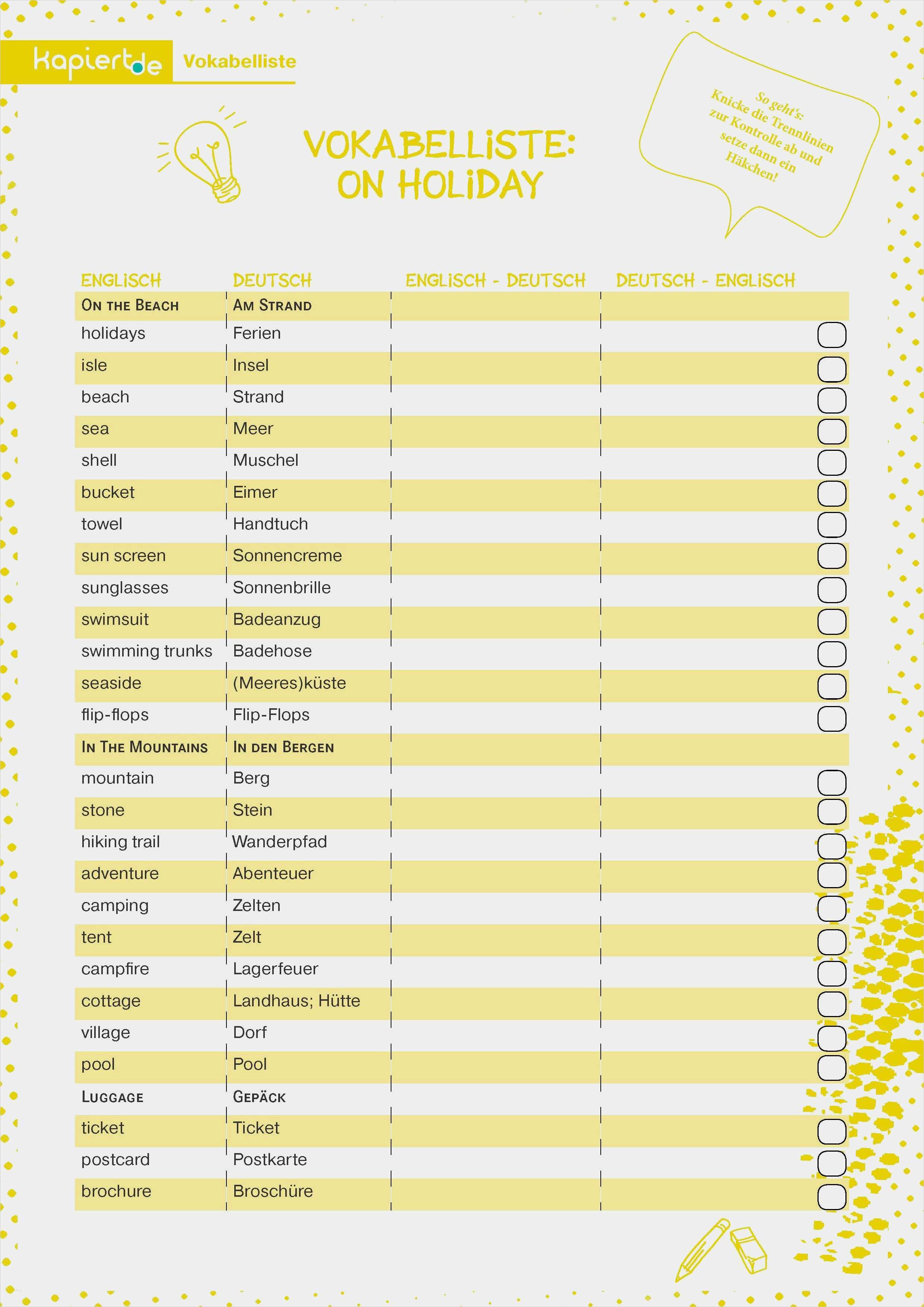 Vokabelliste Vorlage Word Angenehm Subtrahieren Excel